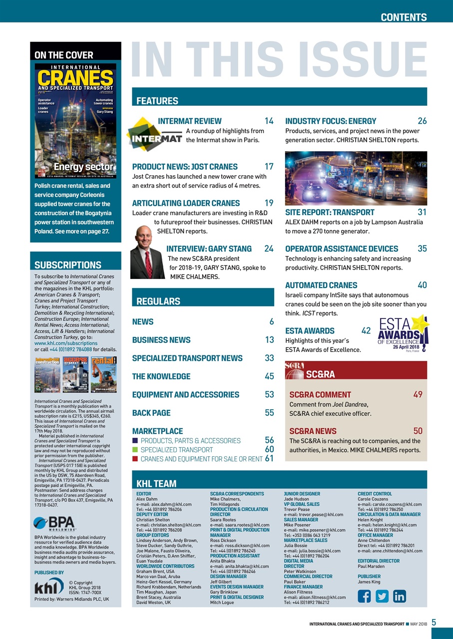 Int. Cranes and Specialized Transp Preview Pages