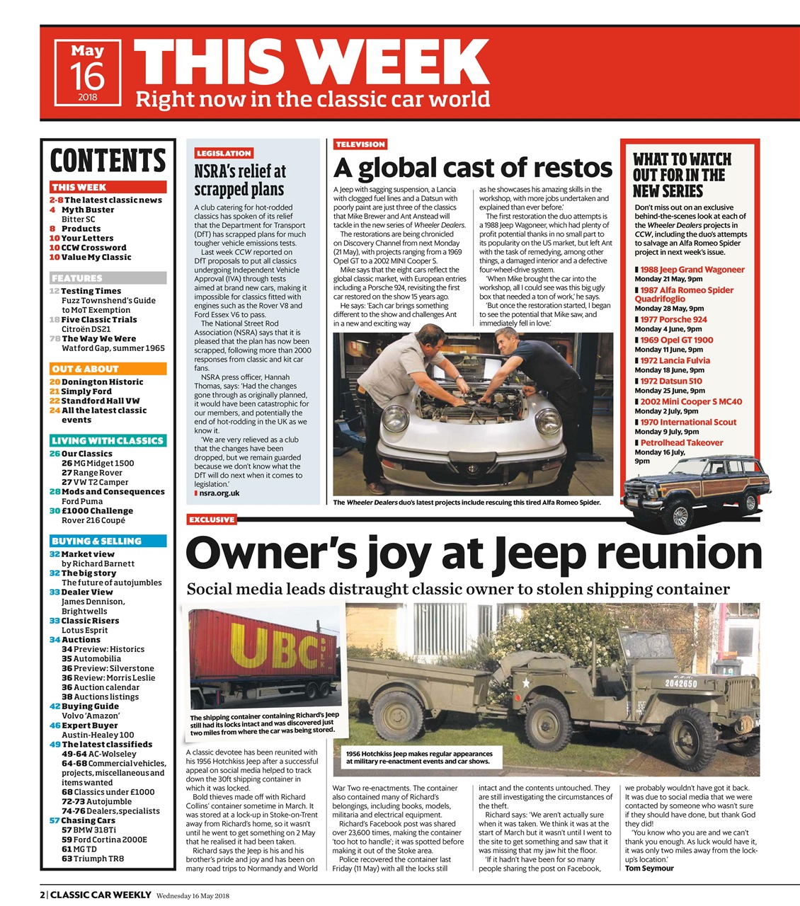Classic Car Weekly Preview Pages