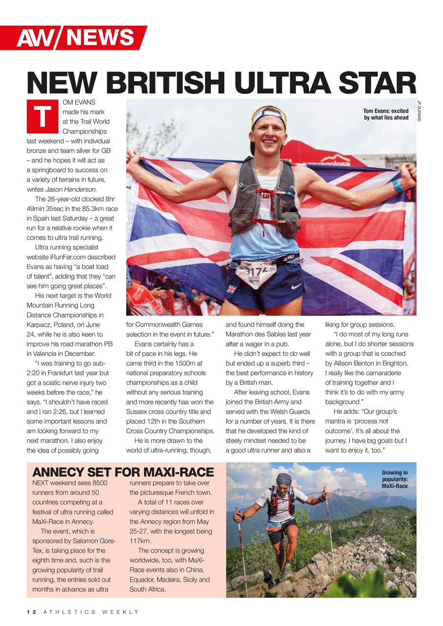 AW – Athletics Weekly Magazine Preview Pages