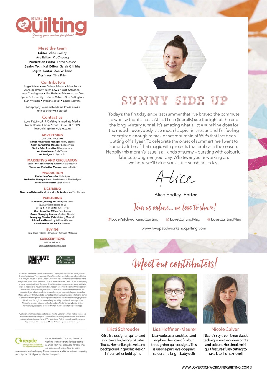 Love Patchwork & Quilting Preview Pages