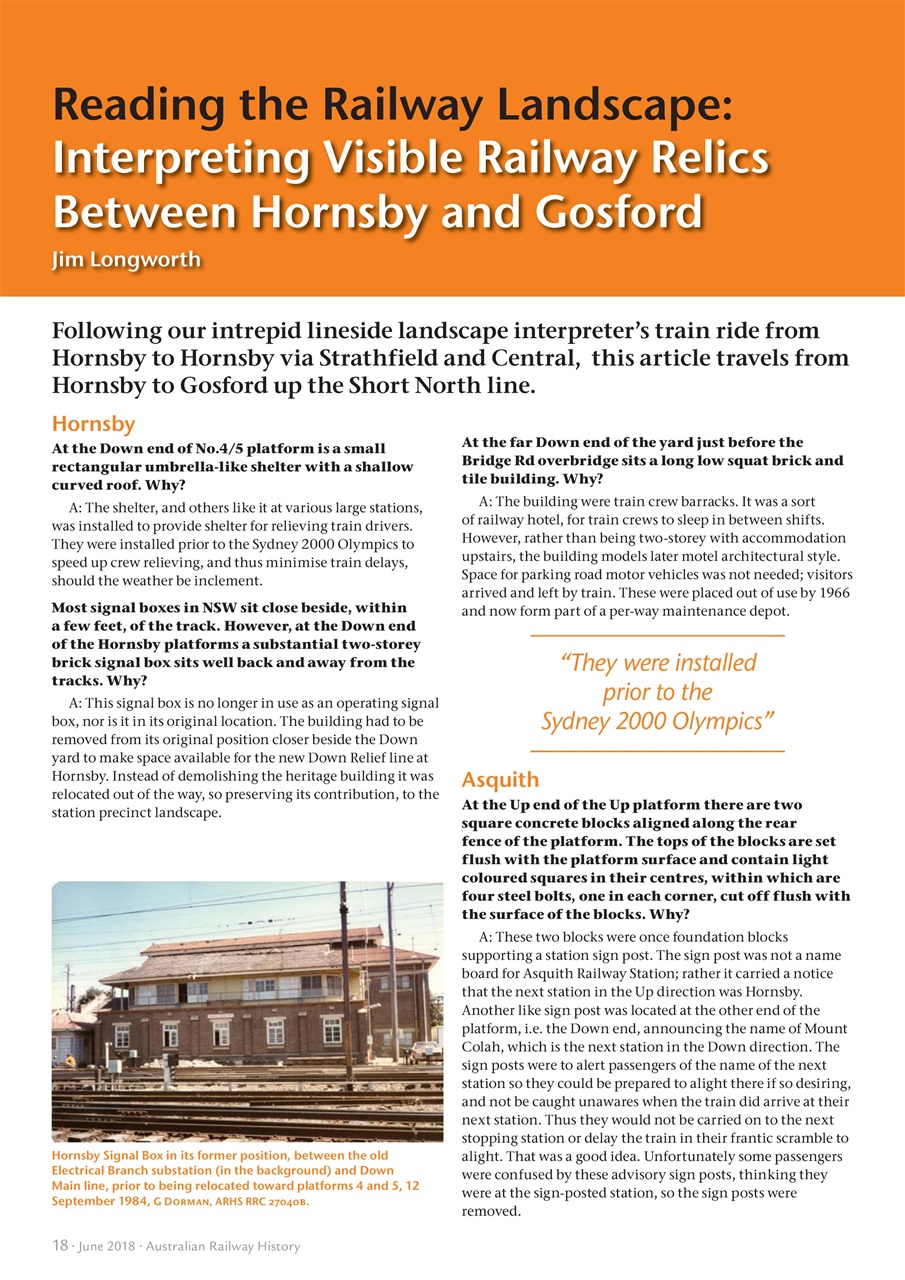 Australian Railway History Preview Pages