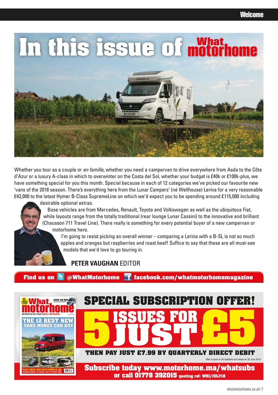 What Motorhome magazine Preview Pages