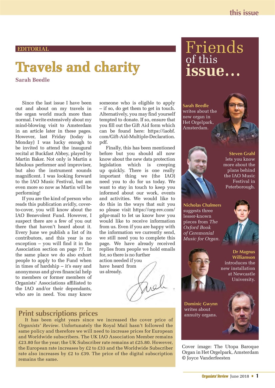 Organists' Review Preview Pages