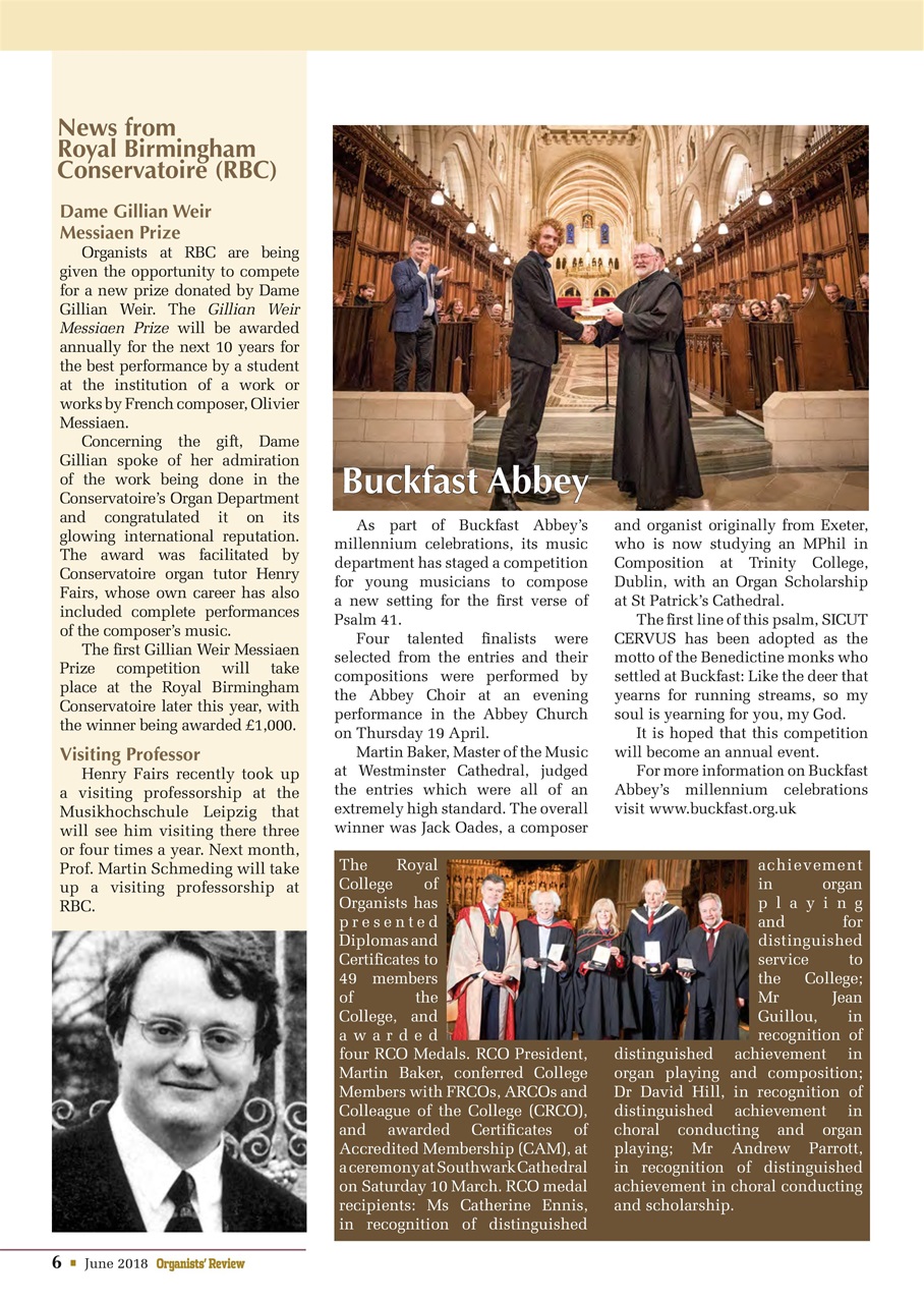 Organists' Review Preview Pages