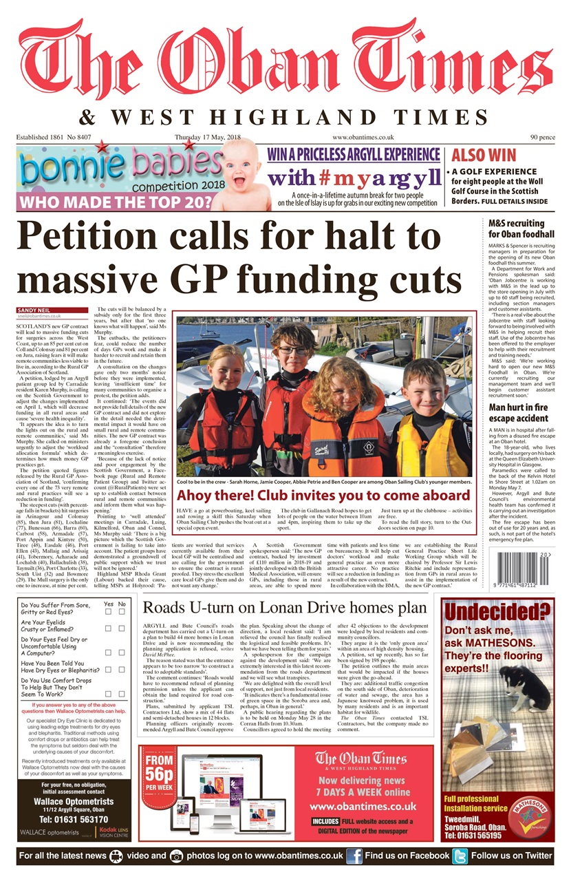 The Oban Times & Lochaber Times Preview Pages