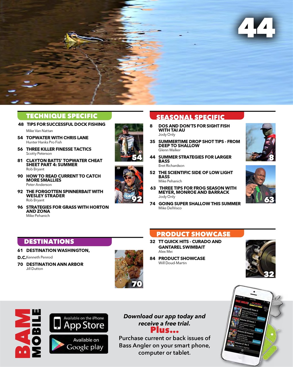 BASS ANGLER MAGAZINE Preview Pages