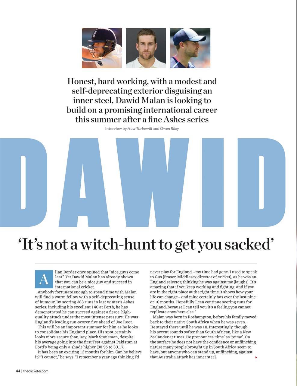 The Cricketer Magazine Preview Pages