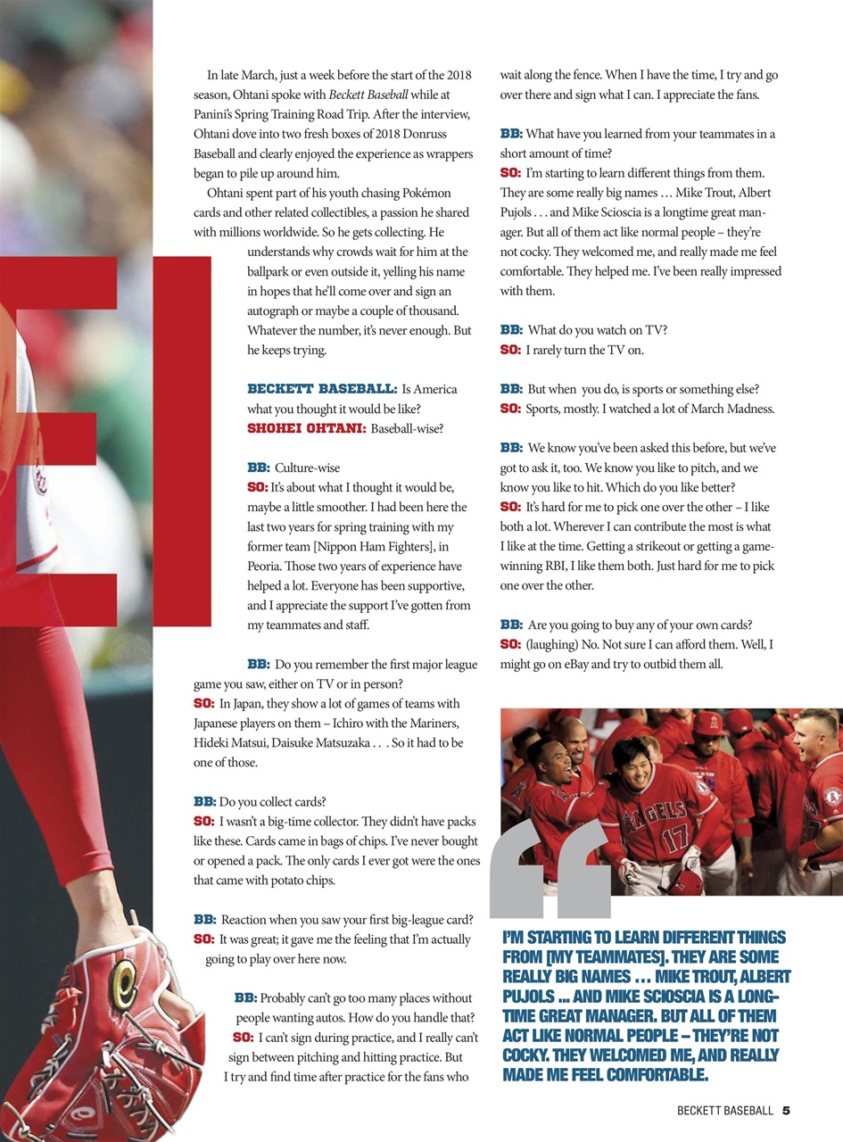 Beckett Baseball Magazine Preview Pages