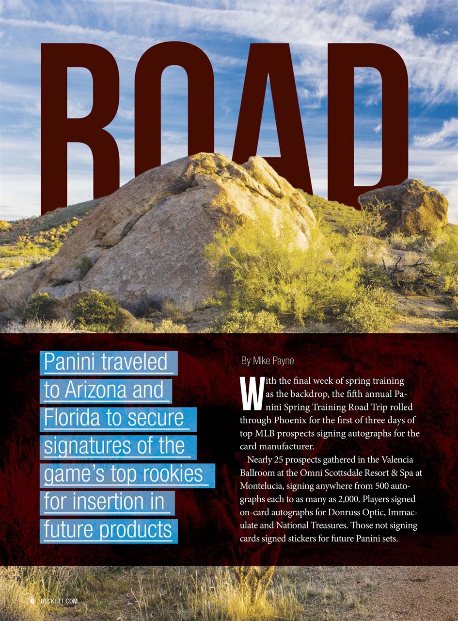 Beckett Baseball Magazine Preview Pages