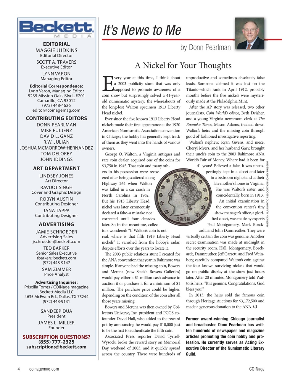 COINage Magazine Preview Pages