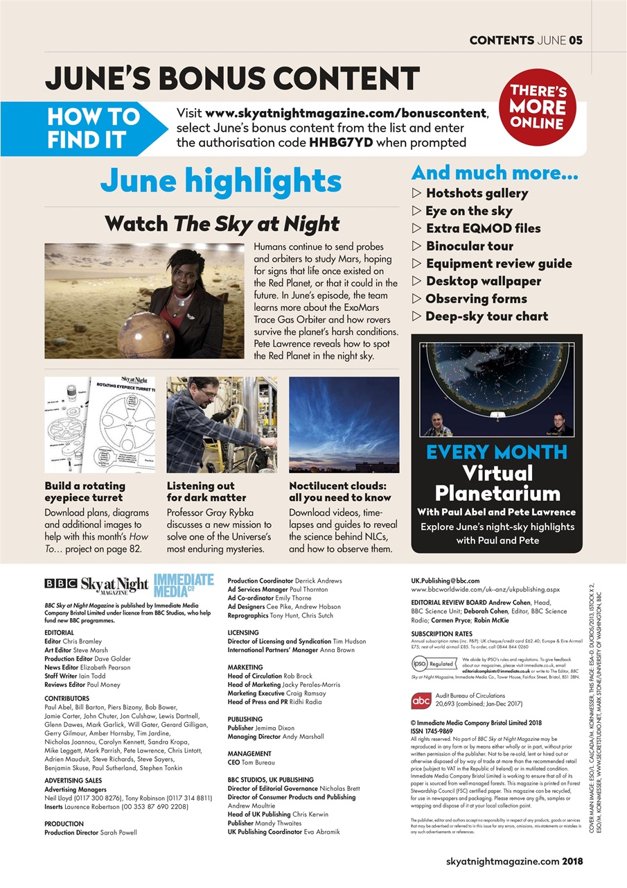 BBC Sky at Night Magazine Preview Pages