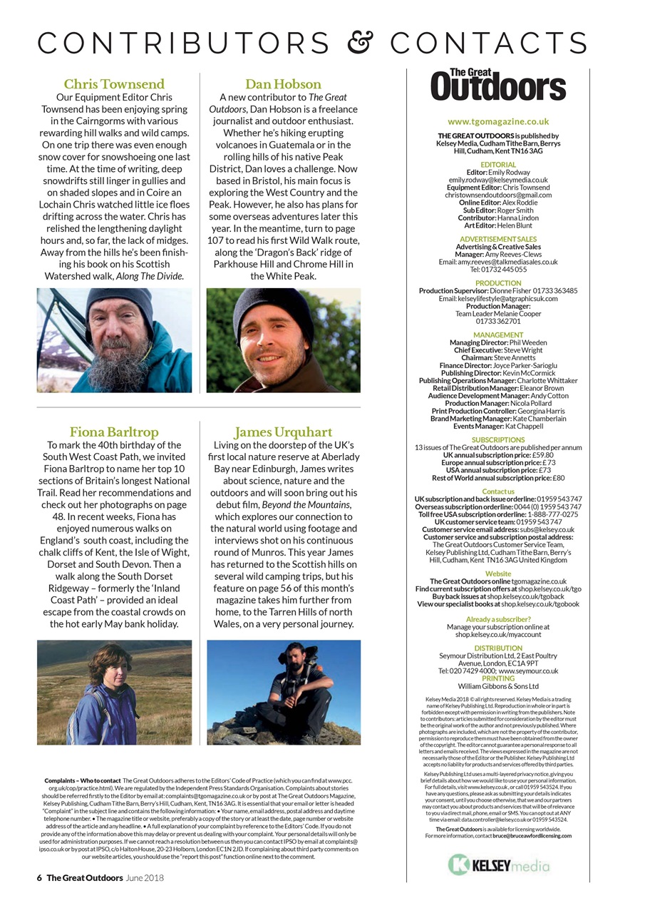 TGO - The Great Outdoors Magazine Preview Pages