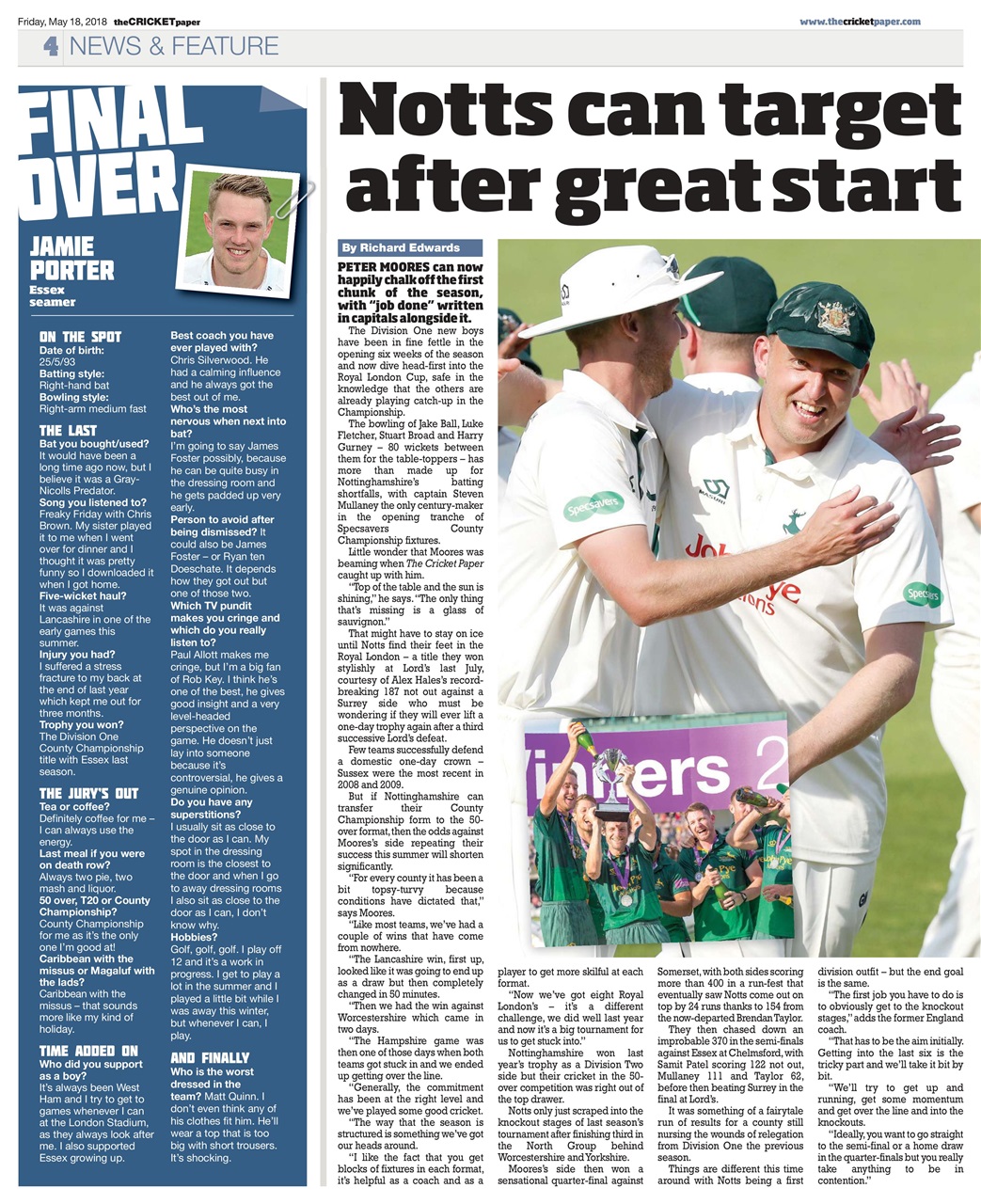The Cricket Paper Preview Pages