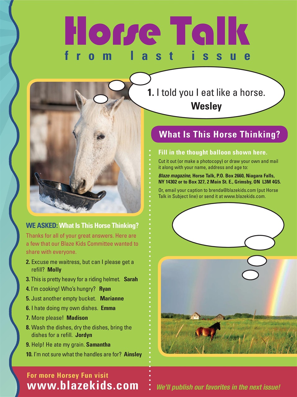 Blaze Magazine For Horse Crazy Kids Preview Pages