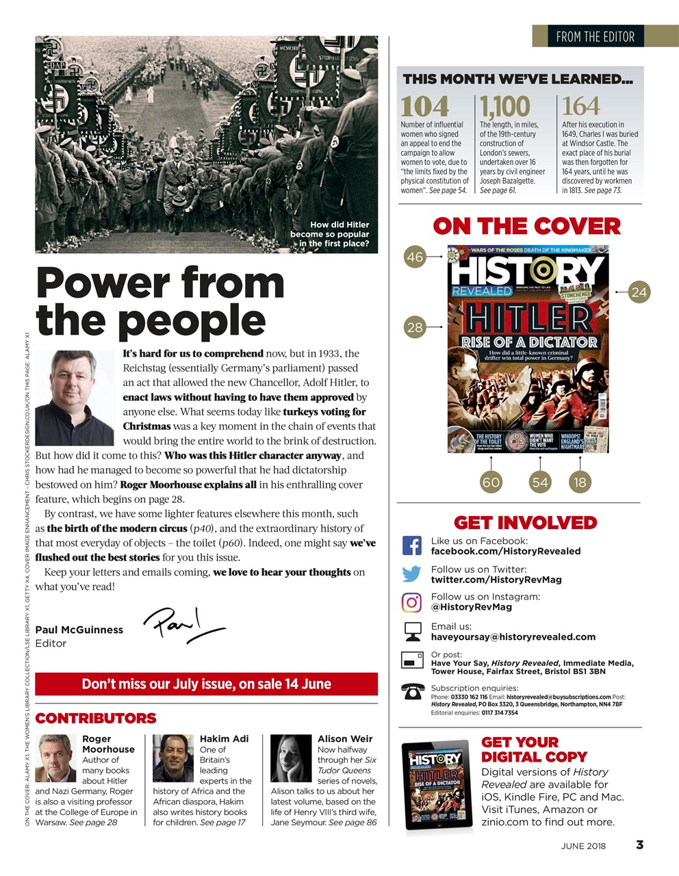 BBC History Revealed Magazine Preview Pages