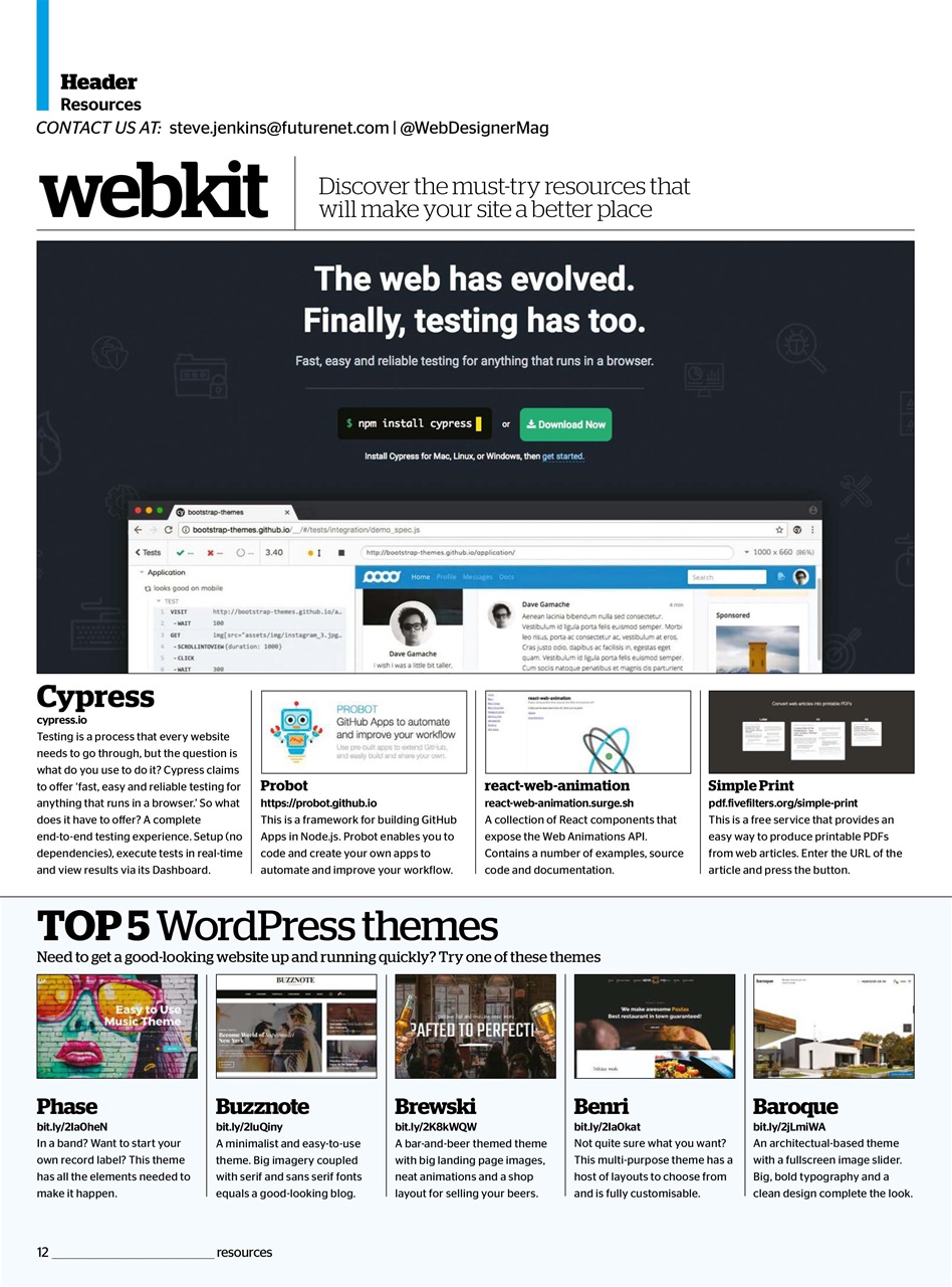 Web Designer Preview Pages