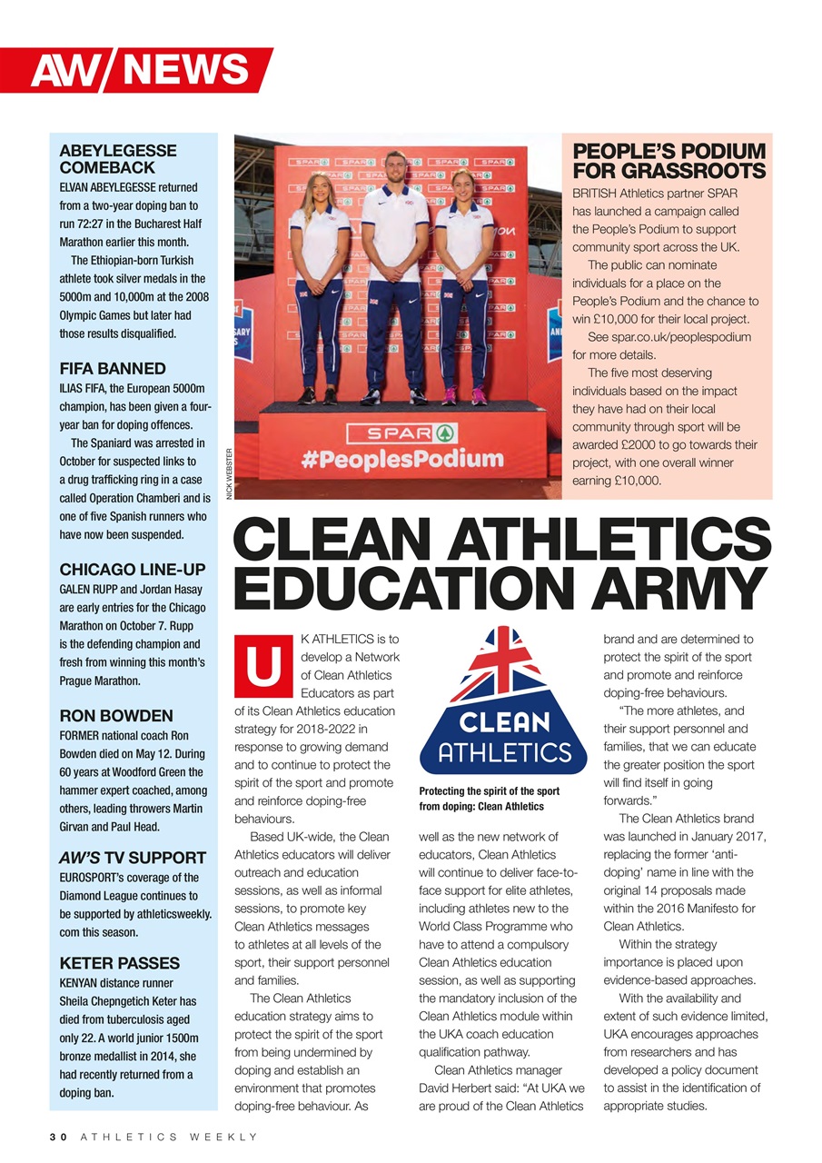 AW – Athletics Weekly Magazine Preview Pages