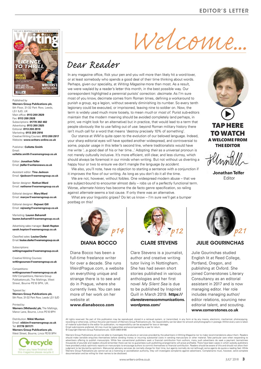 Writing Magazine Preview Pages