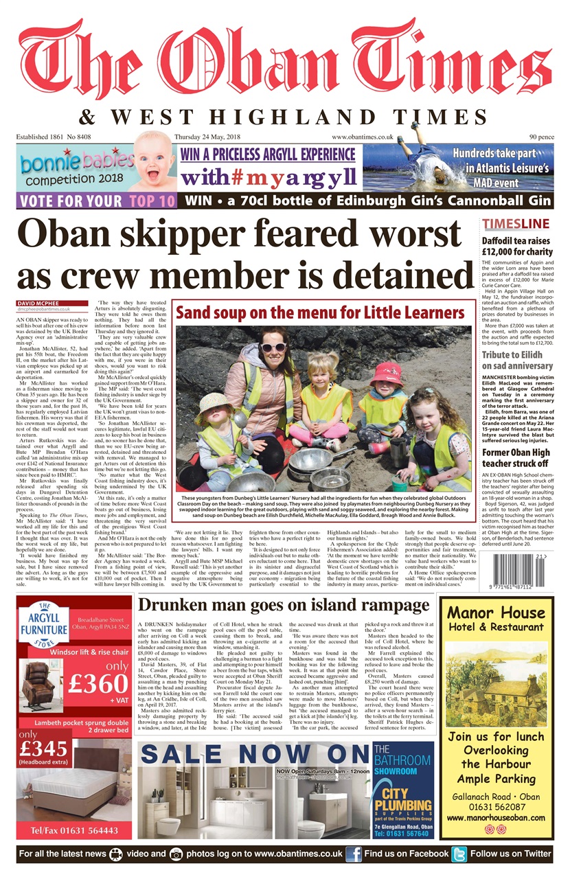 The Oban Times & Lochaber Times Preview Pages