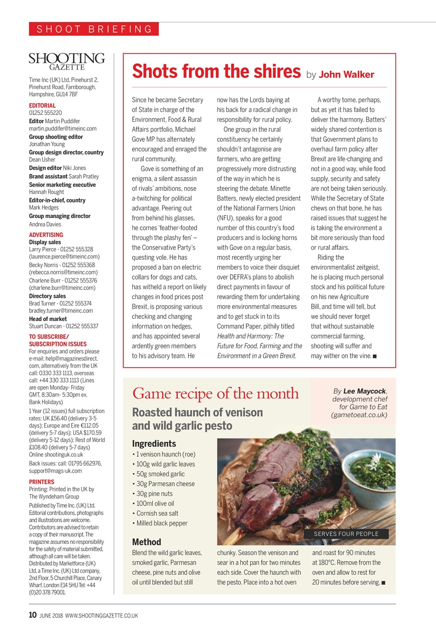 Shooting Gazette Preview Pages