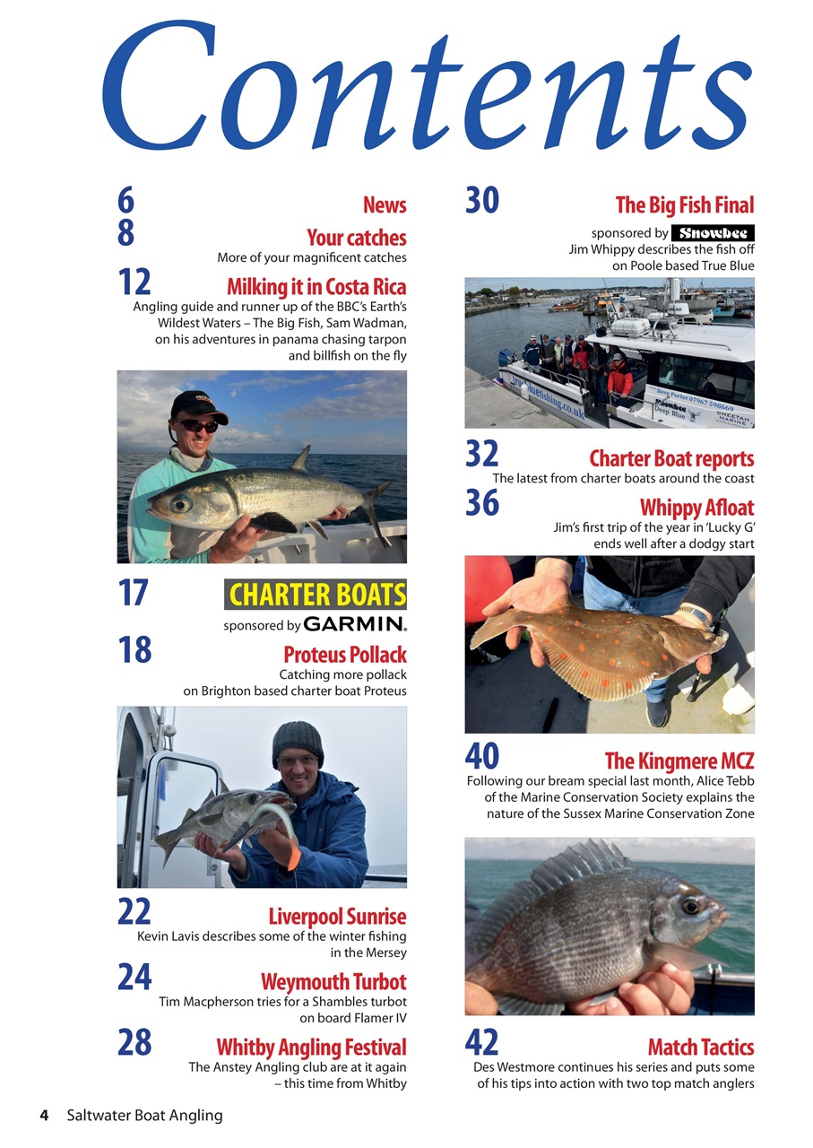 Saltwater Boat Angling Preview Pages