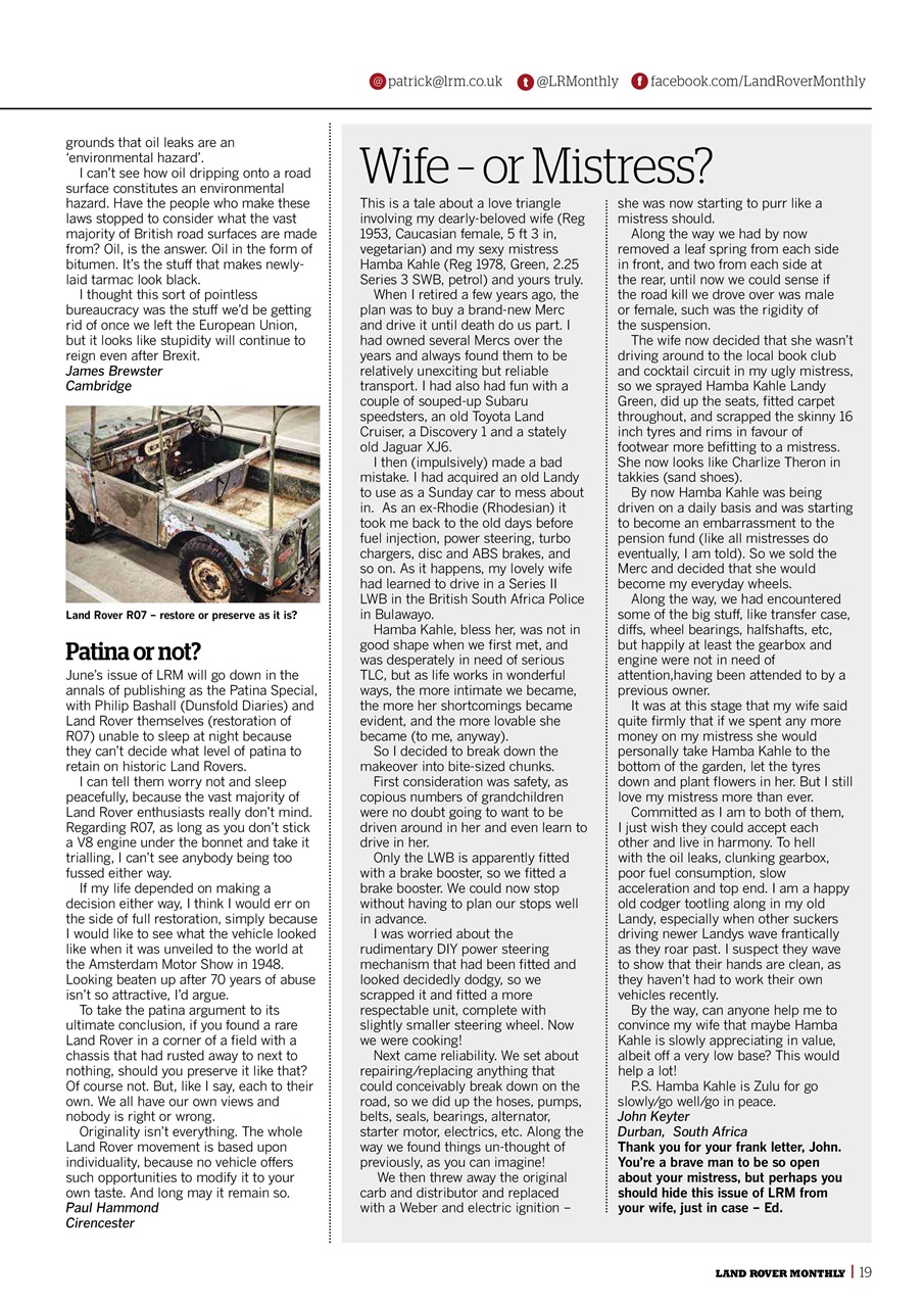 Land Rover Monthly Preview Pages