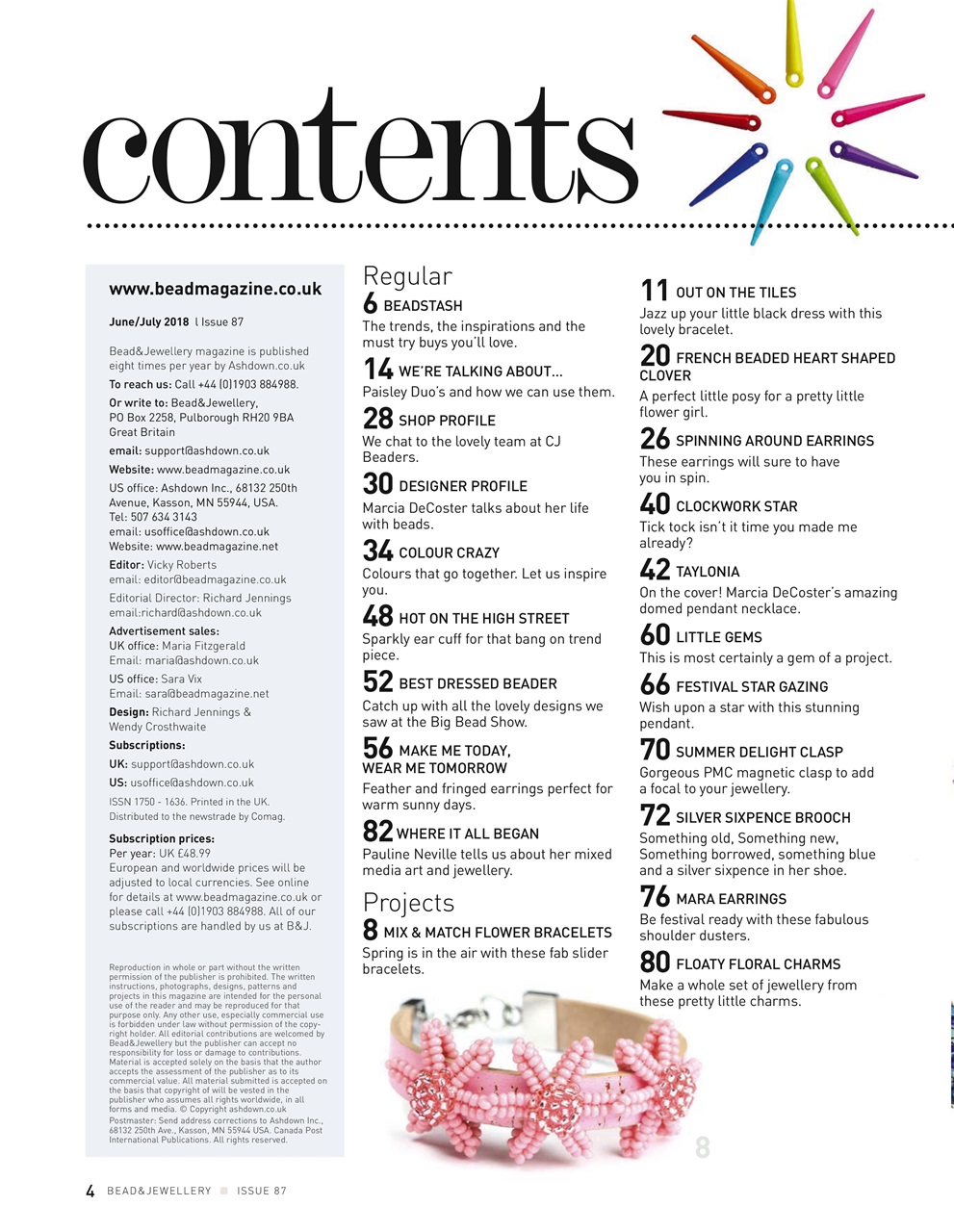 Bead & Jewellery Magazine Preview Pages