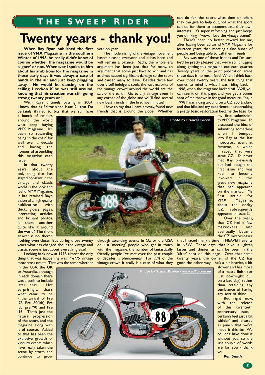 VMX Magazine Preview Pages