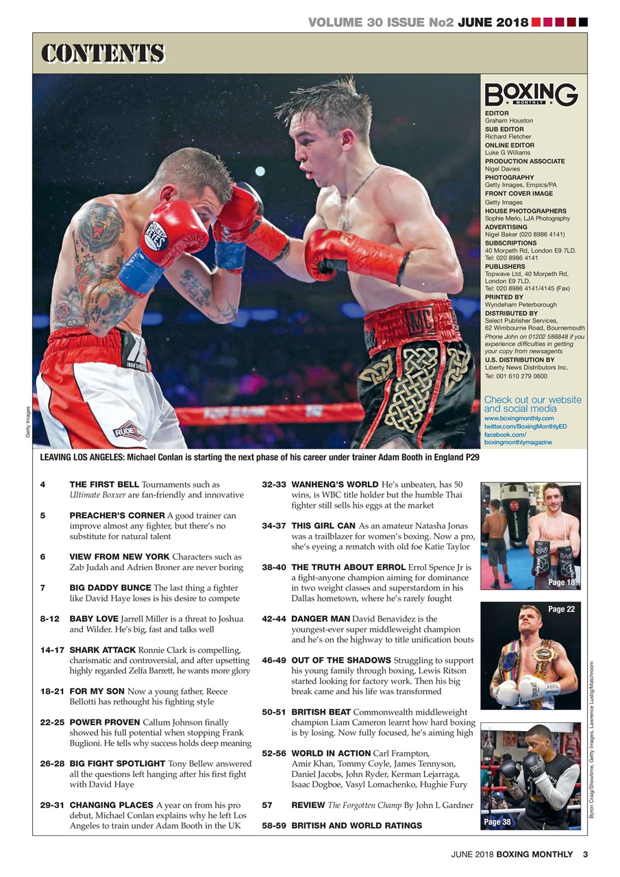 Boxing Monthly Preview Pages
