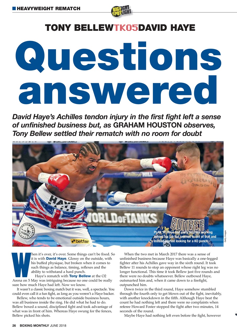 Boxing Monthly Preview Pages