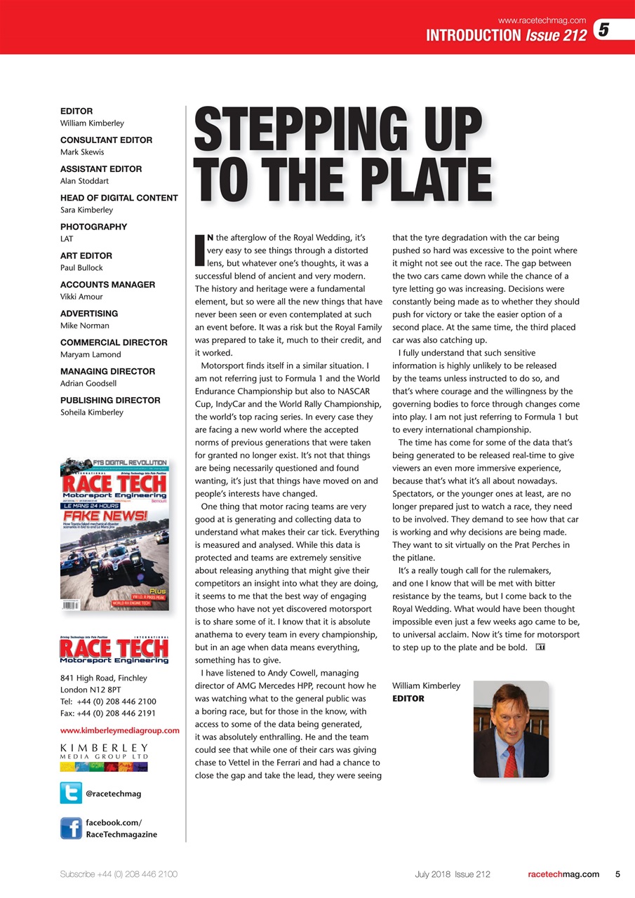 Race Tech Preview Pages