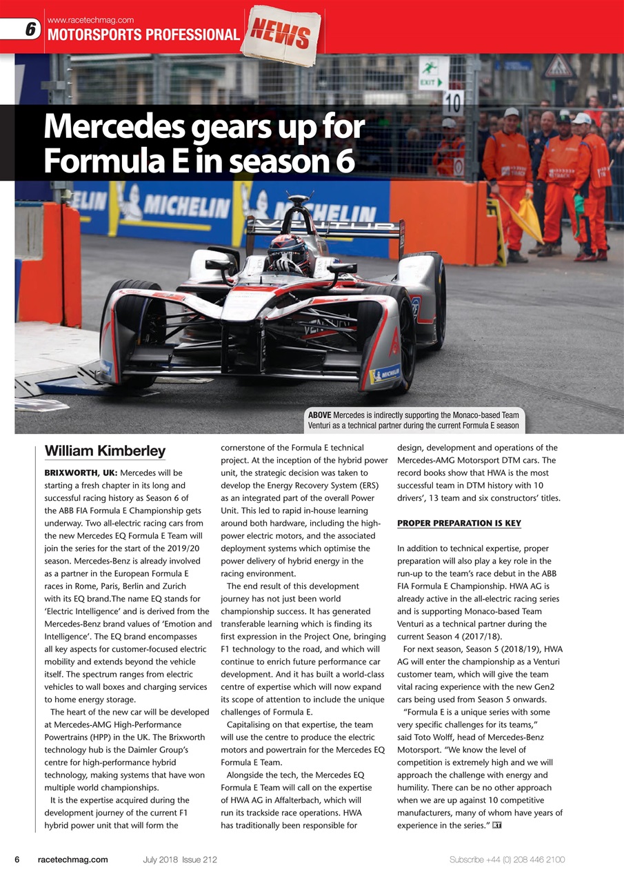 Race Tech Preview Pages