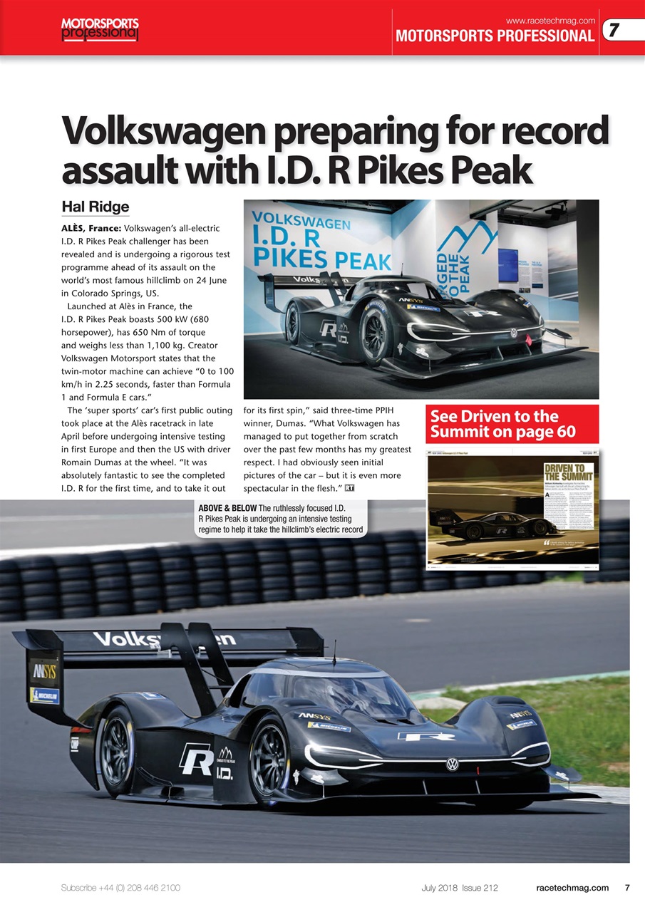 Race Tech Preview Pages