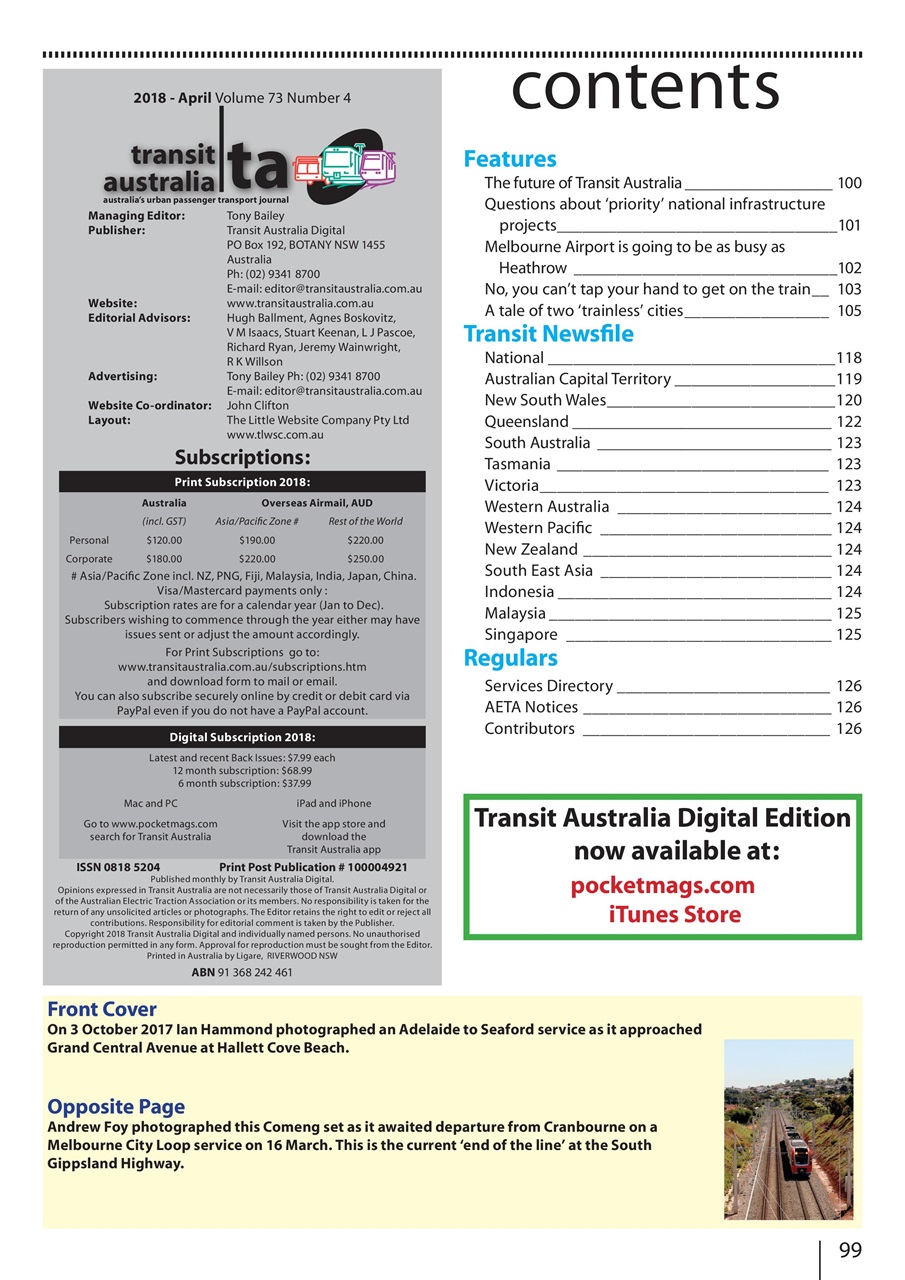 Transit Australia Preview Pages