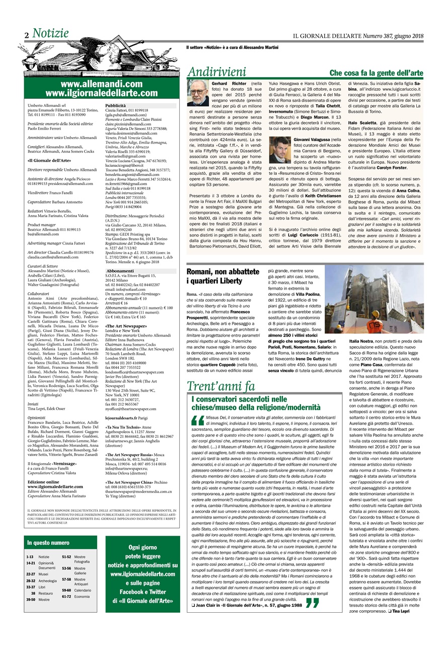 Il Giornale Dell’Arte Preview Pages