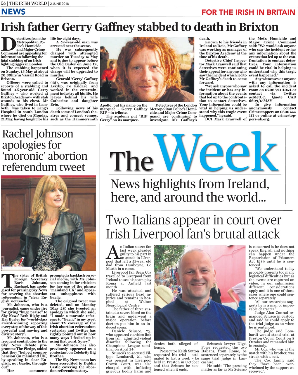 Irish World Preview Pages