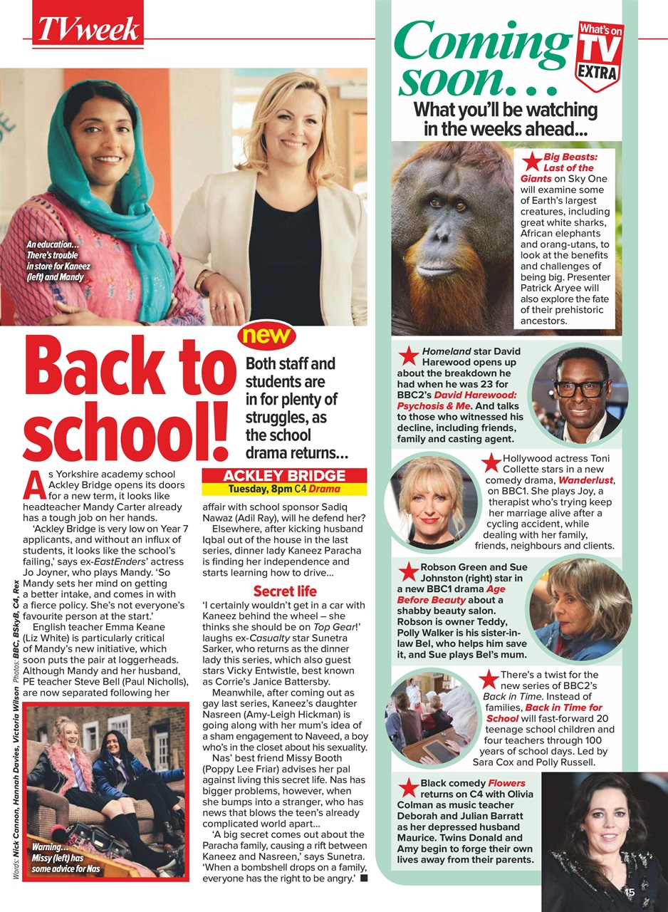 What's on TV Preview Pages