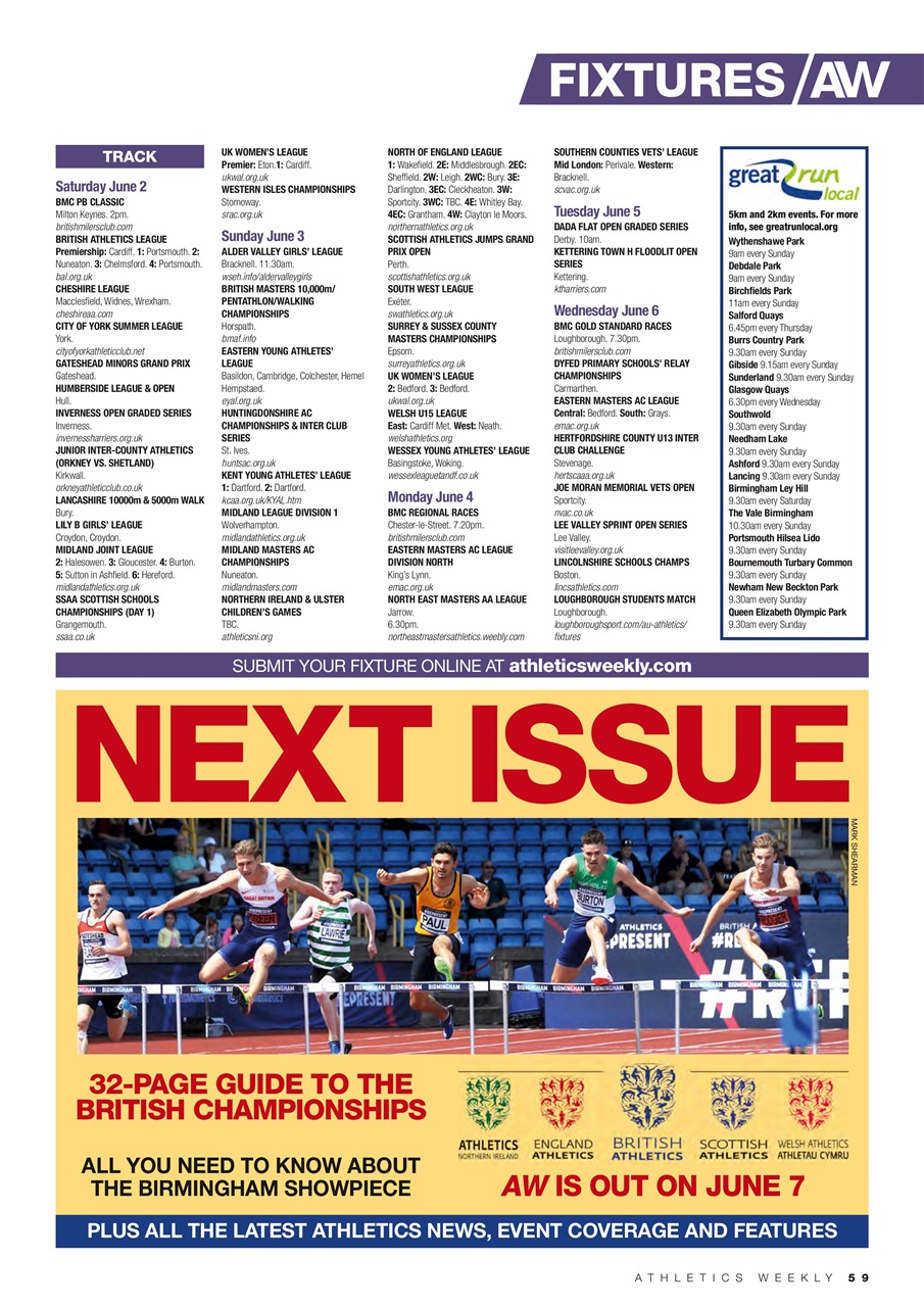 AW – Athletics Weekly Magazine Preview Pages
