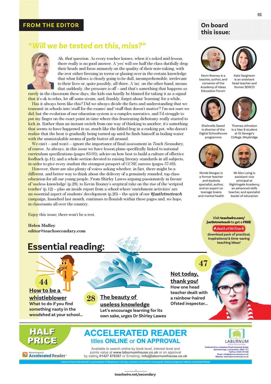 Teach Secondary Preview Pages