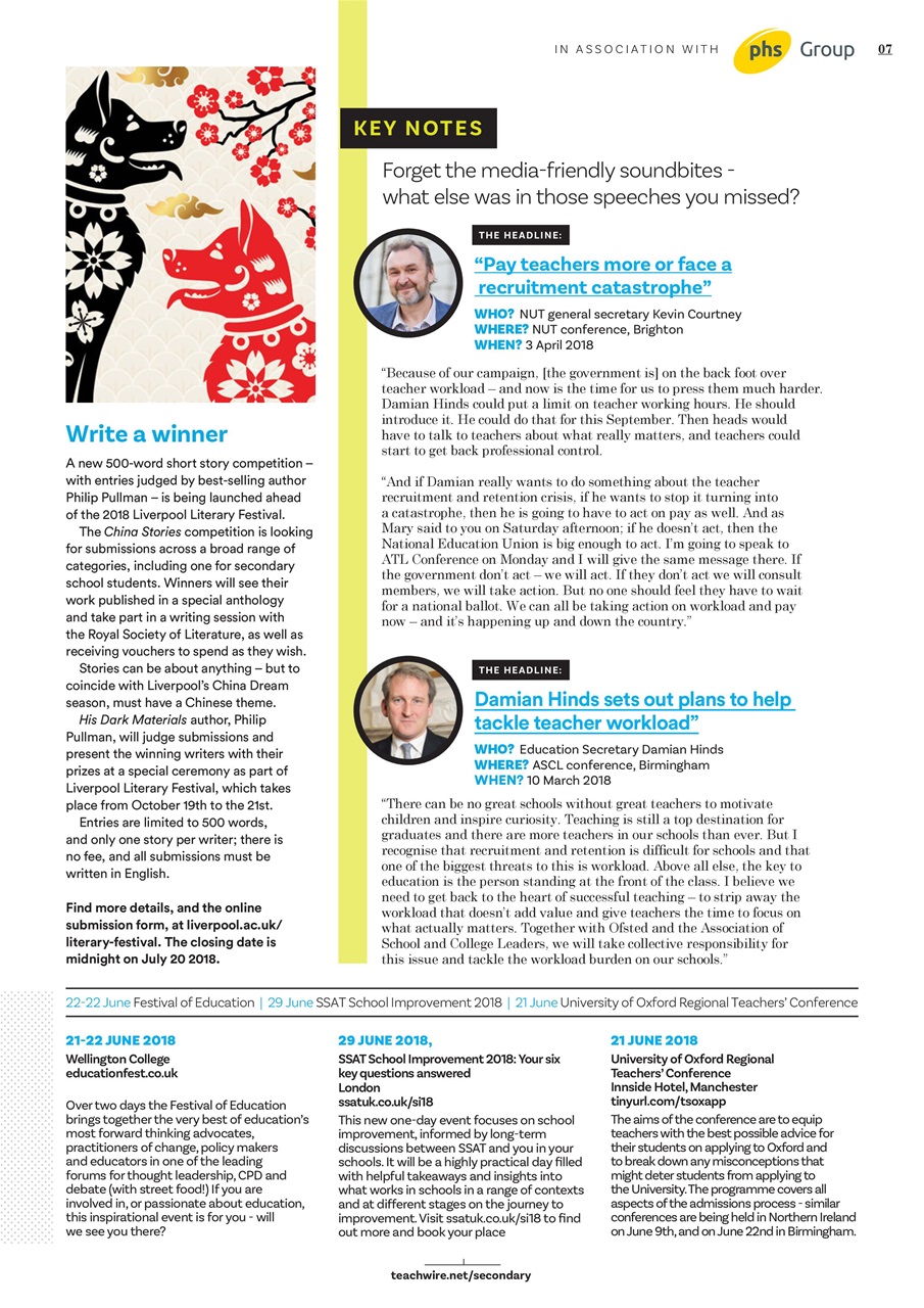 Teach Secondary Preview Pages