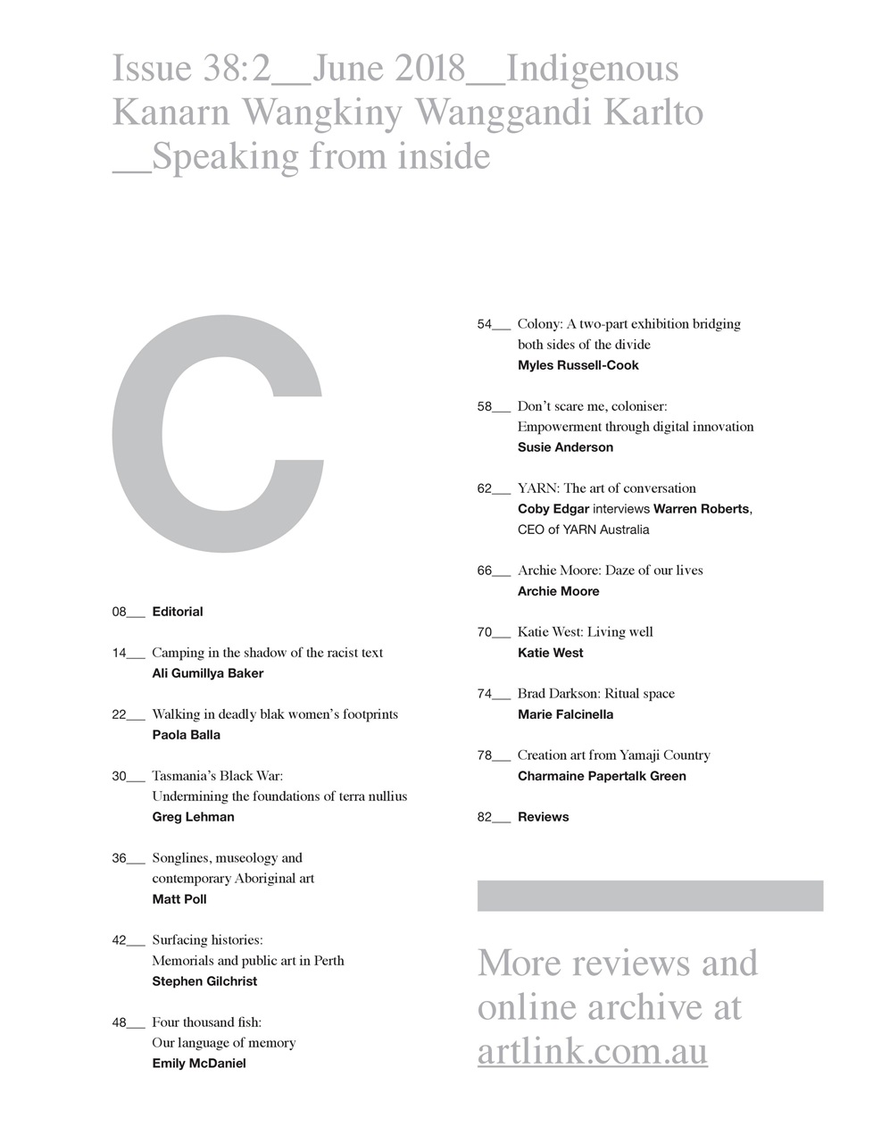 Artlink Magazine Preview Pages