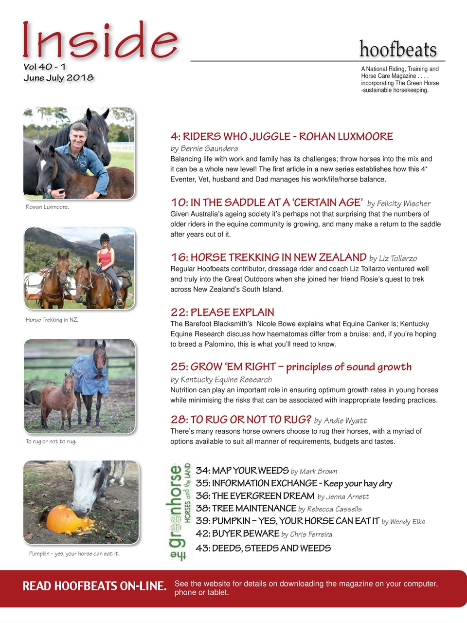 Hoofbeats Preview Pages