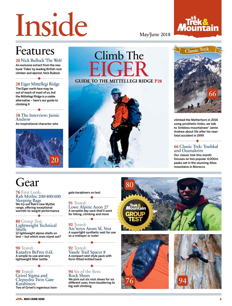 Trek & Mountain Magazine Preview Pages