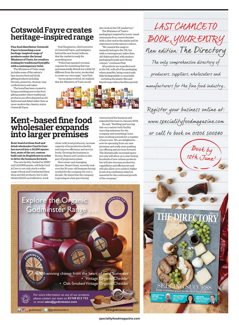 Speciality Food Preview Pages
