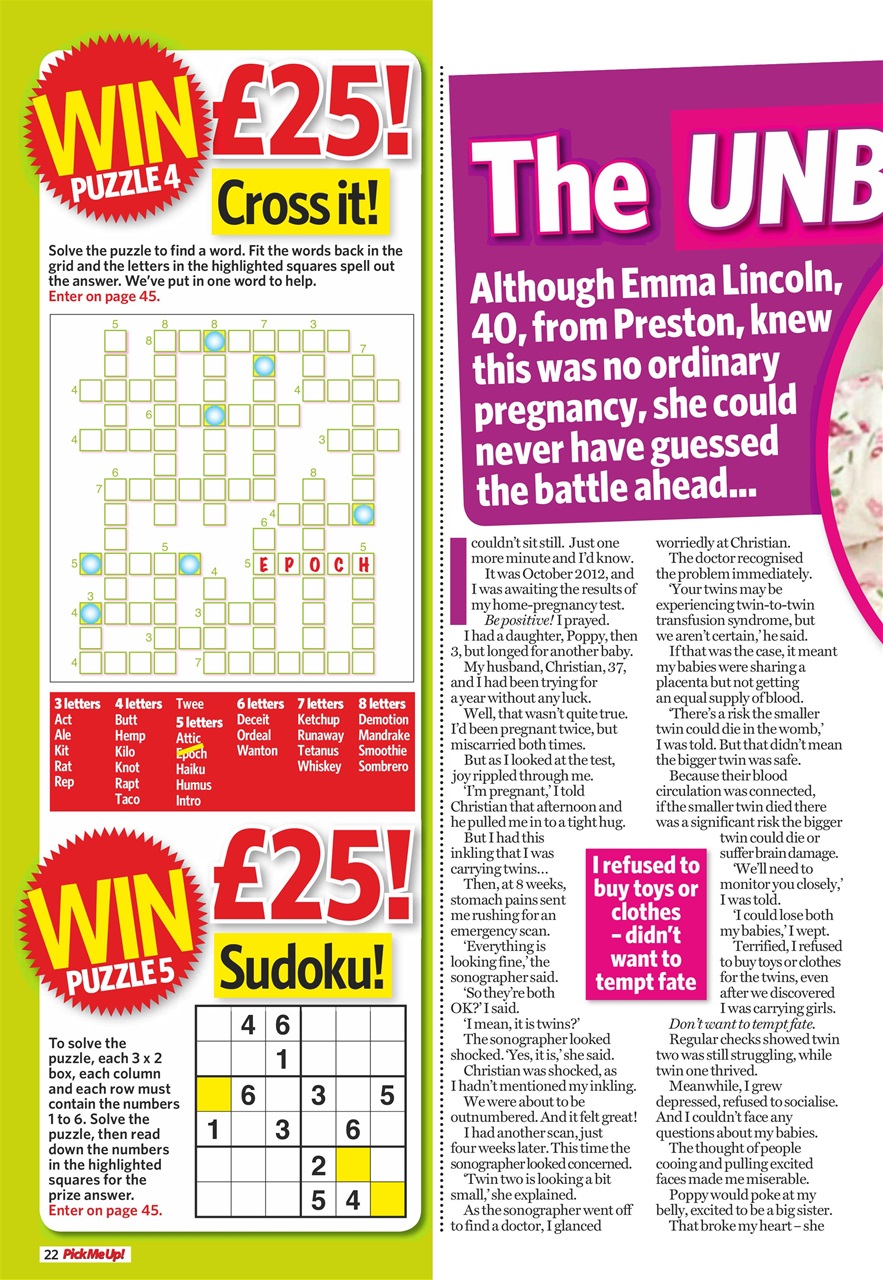 Pick Me Up Preview Pages