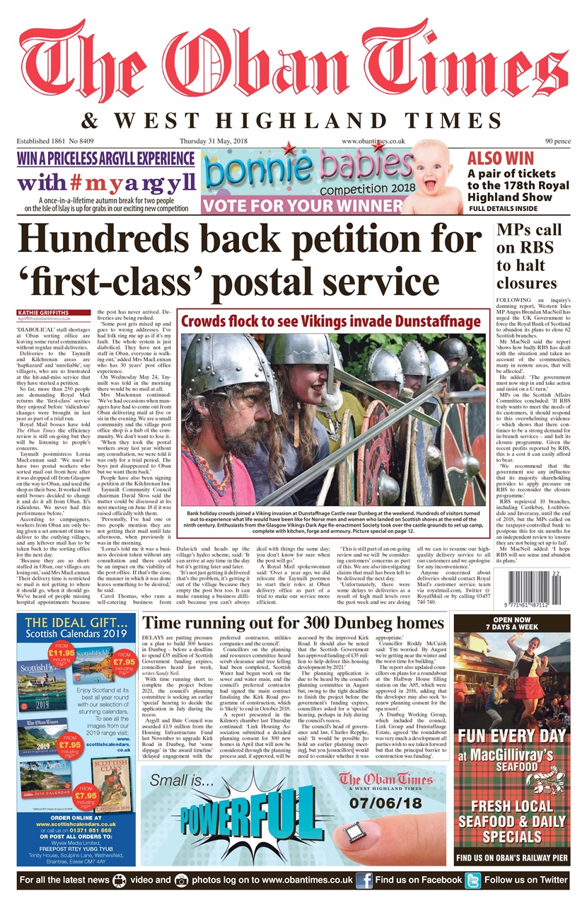 The Oban Times & Lochaber Times Preview Pages