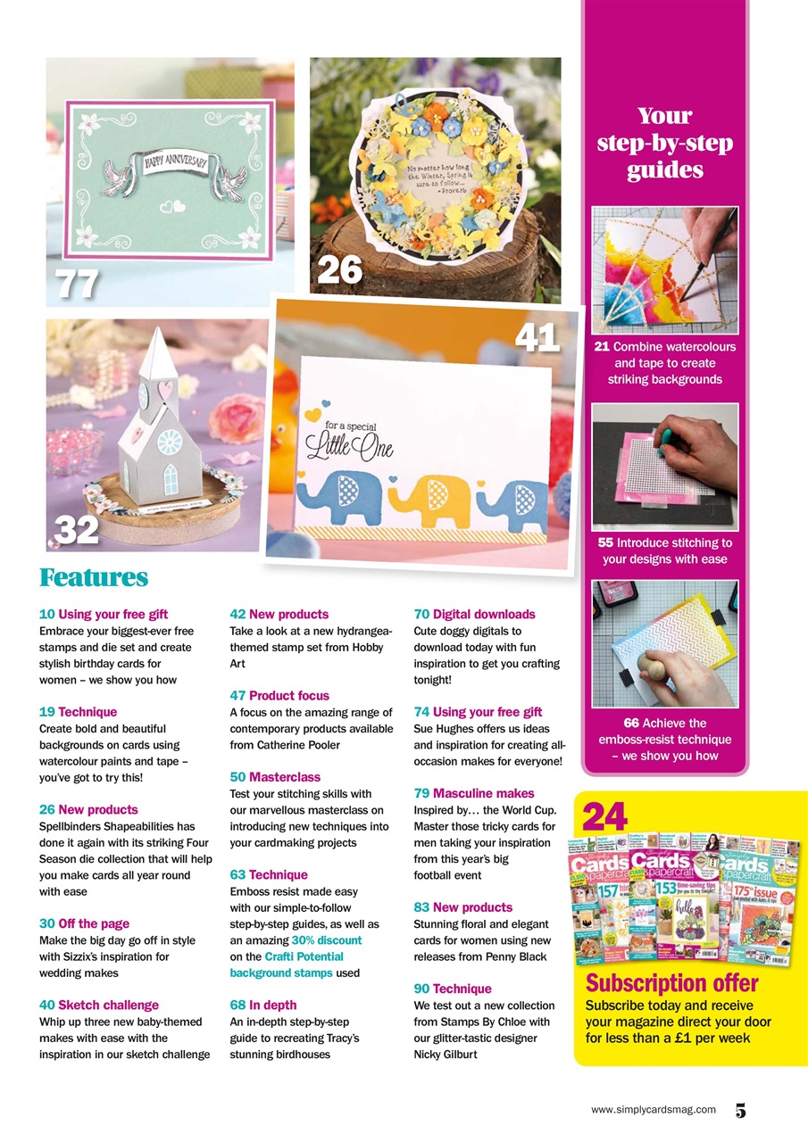 Simply Cards & Papercraft Preview Pages