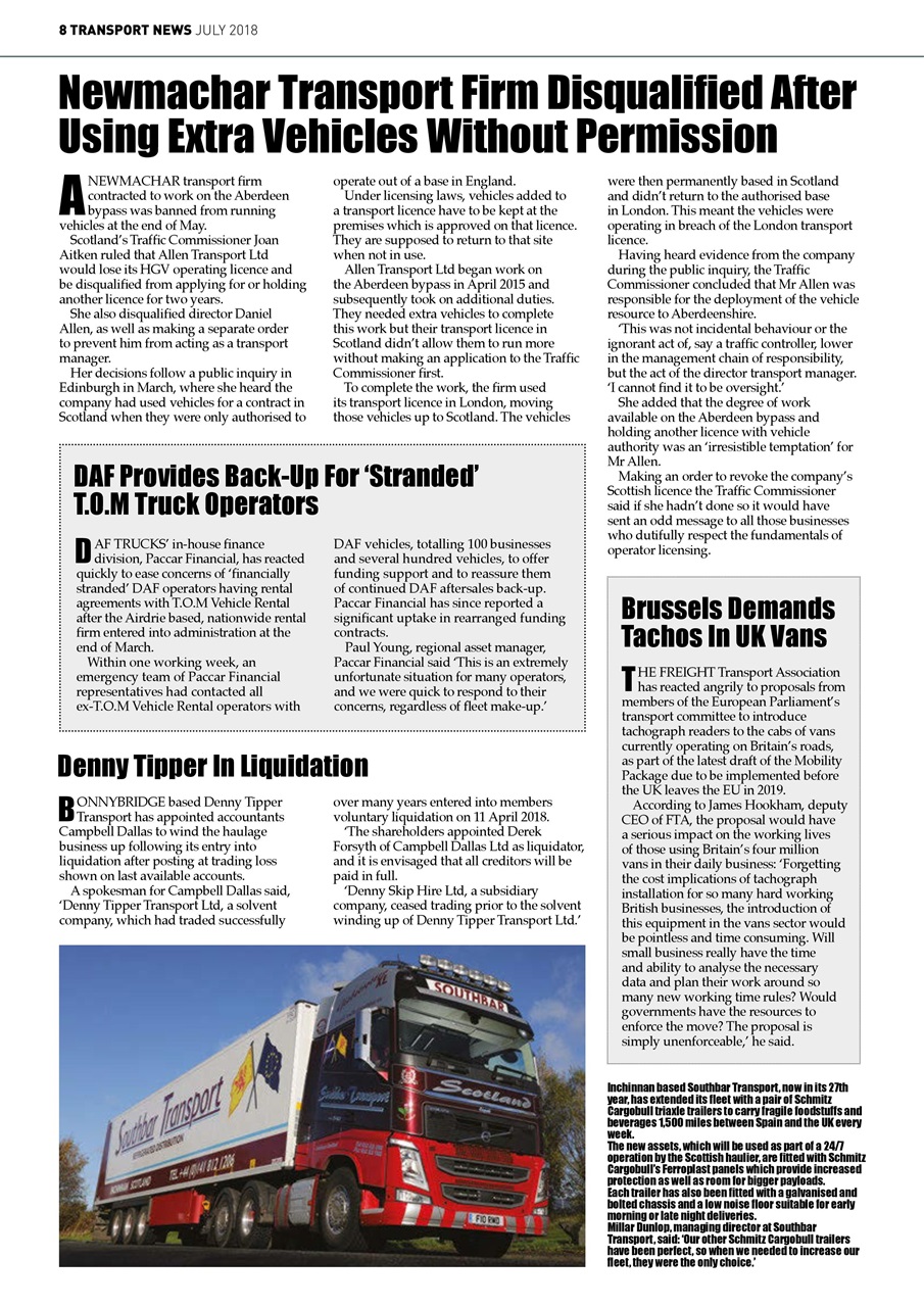 Transport News Preview Pages