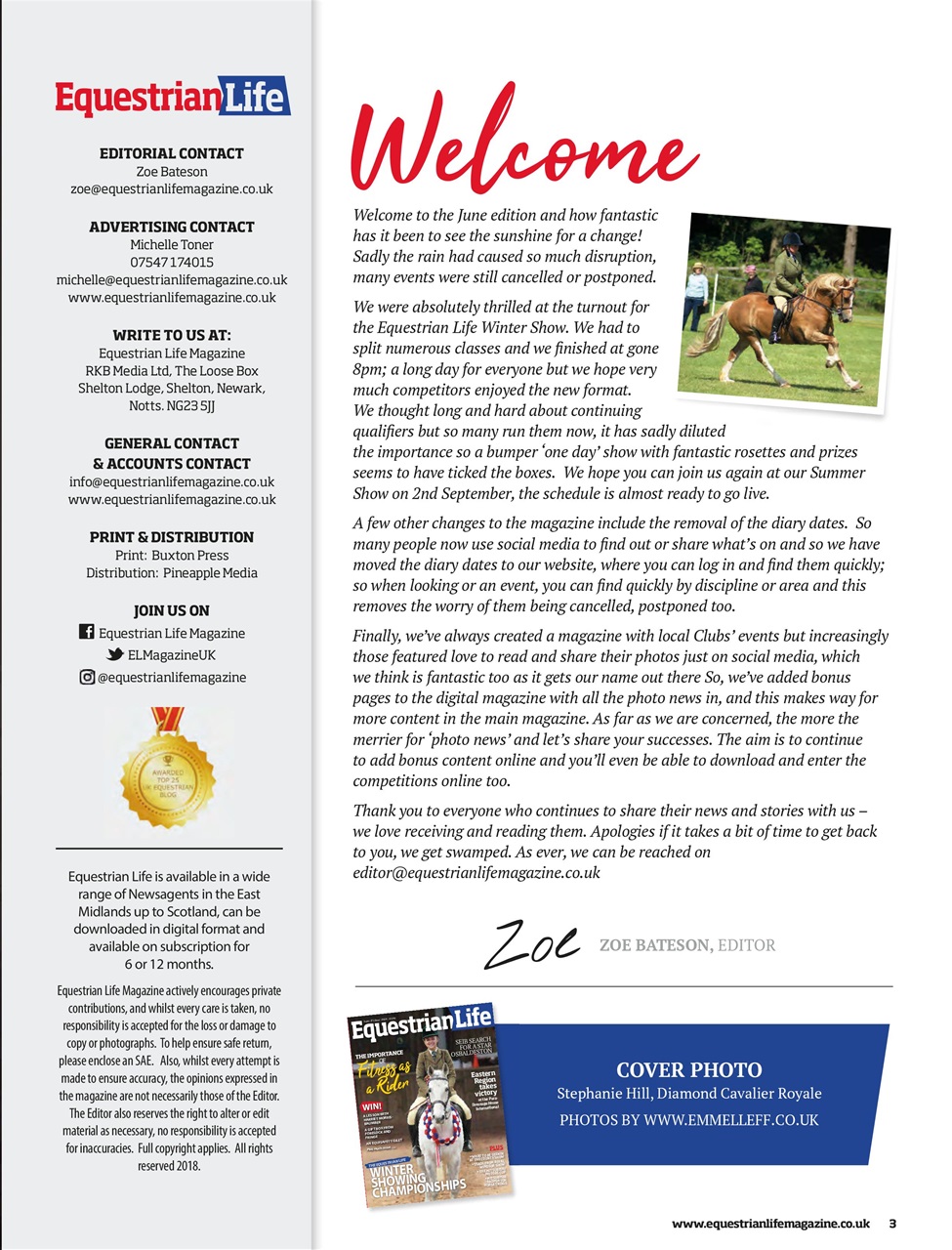 Equestrian Life Magazine Preview Pages