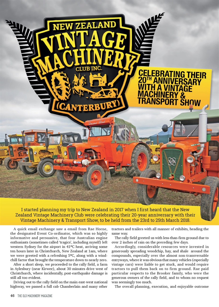 The Old Machinery Magazine Preview Pages